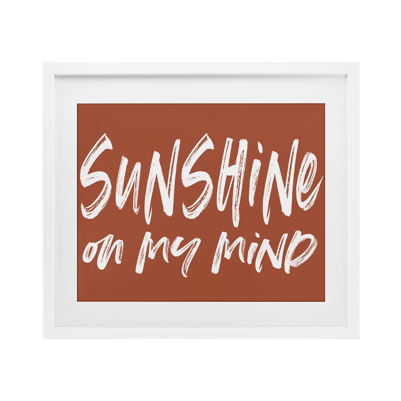 Stupell Industries Sunshine State Of Mind Brown Framed Print Under Glass, design by Lettered and Lined